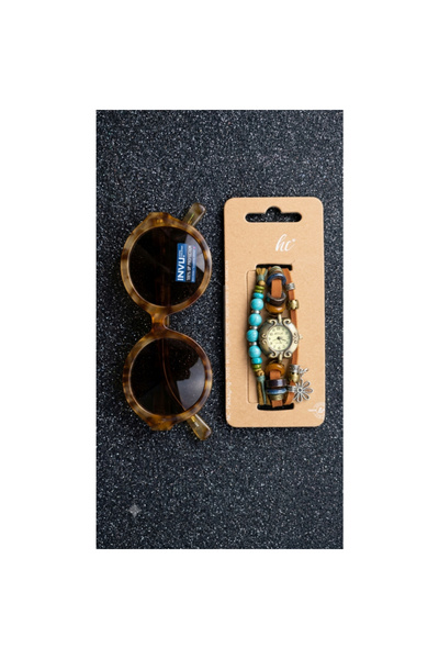 INVU Ochelari de soare și ceas la modă, chic de vară - set de vară