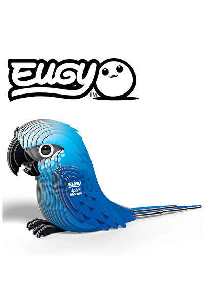 Eugy Macaw albastru. Puzzle 3D.
