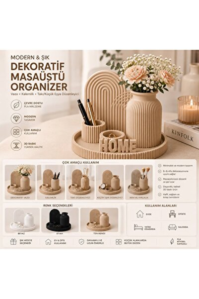 3D Baskı Dekoratif Masaüstü Organizer