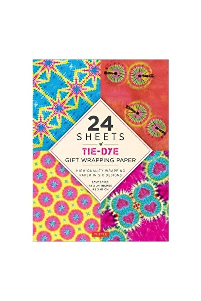Tuttle Publishing Hârtie de împachetat cadouri Tie-Dye - 24 de coli 18 X 24 (...