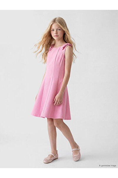LC Waikiki Original Bow Detailed Girls' Dress