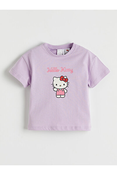 LC Waikiki تي شيرت ALITA CITY Farkıyla LCW baby Lila Hello Kitty مطبوع عليه ص...