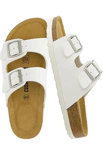 CUSHIONAIRE Women's Lane Cork Footbed Sandal with Comfort (