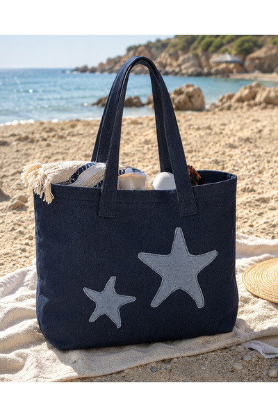 nigarca collection Denim Omuz-Plaj Çantası