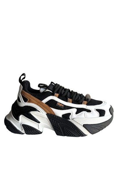 Buffalo Γυναικεία Fion One Sneakers Λευκά BUFPD00016370-WHITE BLK BROWN