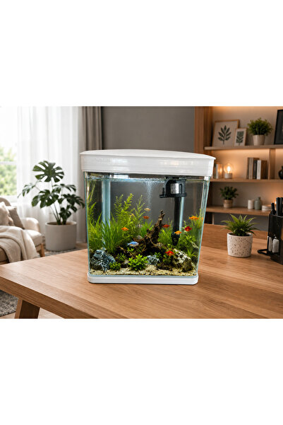 SunSun JR-230 Cam Akvaryum 7 Litre BEYAZ