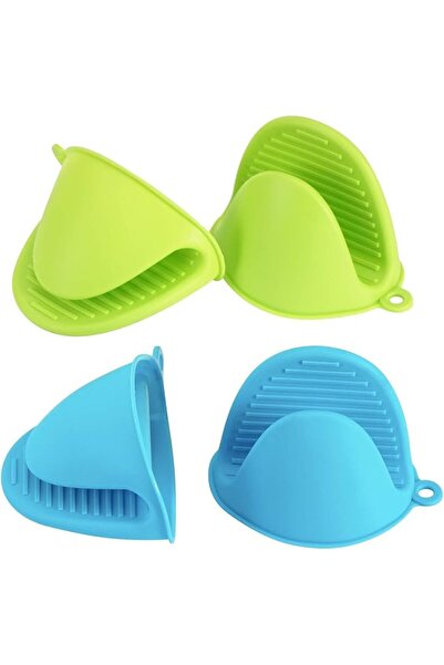 GNAFOTU 4PCS Silicone Oven Mitts Heat Resistant, Silicone Potholders for Kitc...