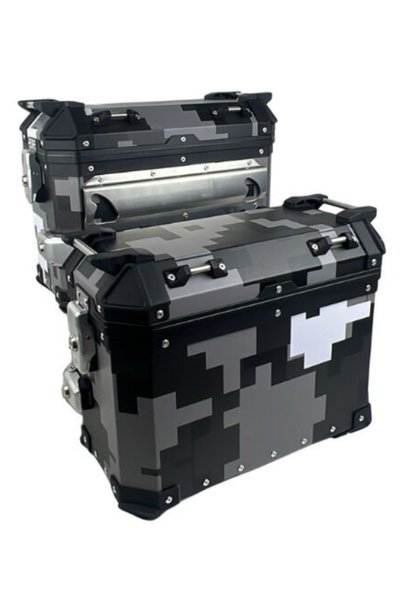 Coocase Alüminyum Yan Çanta 33Lt Takım mozaik/gri/cl-ca-01
