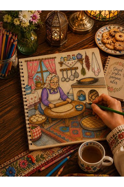Atölye yüksel كتاب تلوين ذكريات الحي - درجة حرارة الحي 21*21