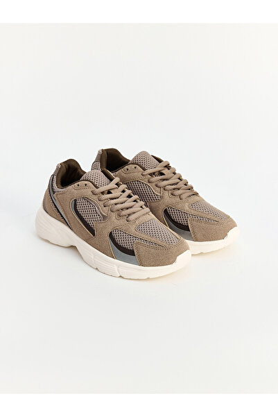 LC Waikiki Lcw Steps Brown Mesh Detailed Thick Sole Women's Sneaker