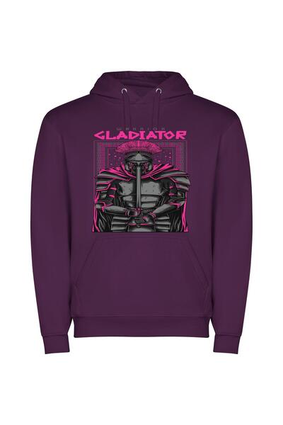 iLovePrints Magical Gothic Warrior Φούτερ με κουκούλα σε χρώμα Μωβ