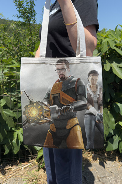 ZipZap حقيبة قماشية مطبوعة على الوجهين من Half Life V1، لعبة فيديو للكمبيوتر