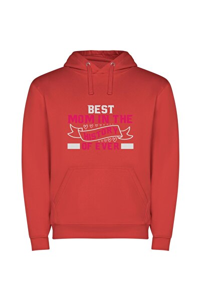 iLovePrints Ultimate Supermom of All Φούτερ με κουκούλα σε χρώμα Κόκκινο