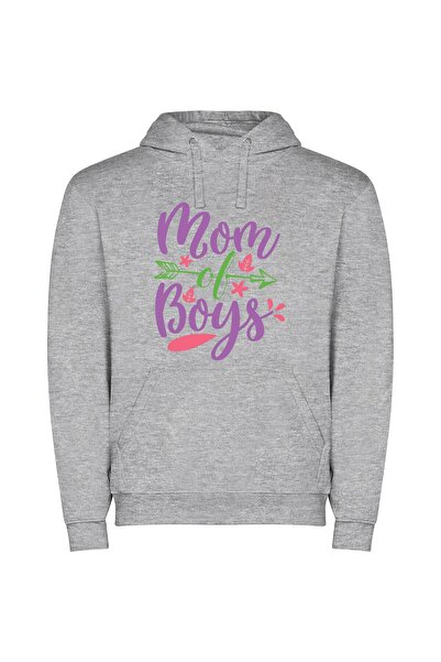 iLovePrints Boys: Mom's Prized Arsenal Φούτερ με κουκούλα σε χρώμα Γκρι