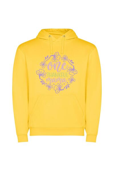 iLovePrints Floral Tribute to Mama Φούτερ με κουκούλα σε χρώμα Κίτρινο