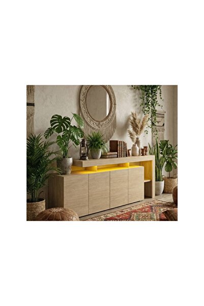 Vivense LUMA LEDLİ KONSOL, 192 CM, MEŞE DESEN