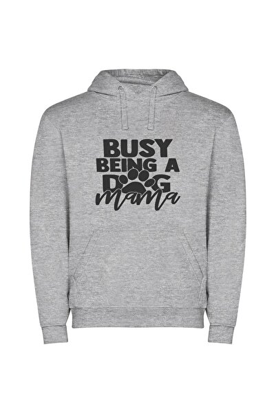 iLovePrints Pawsome Mama Hustle Φούτερ με κουκούλα σε χρώμα Γκρι