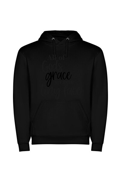 iLovePrints Divine Graceful Countenance Φούτερ με κουκούλα σε χρώμα Μαύρο