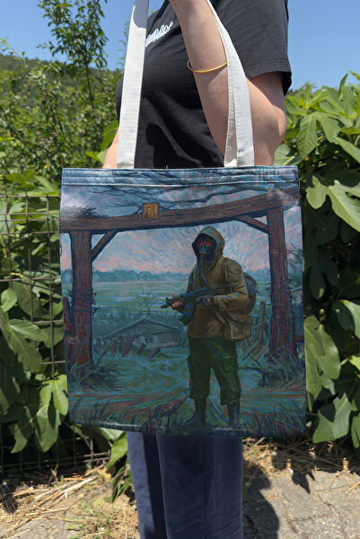 ZipZap Stalker V2 Double-Sided Canvas Print Tote Bag Computer Gaming Video Game
