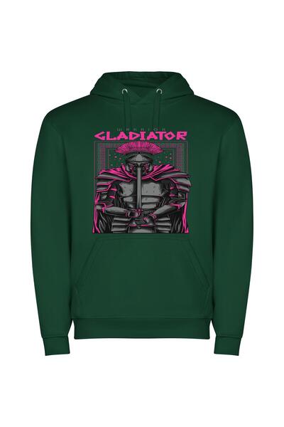 iLovePrints Magical Gothic Warrior Φούτερ με κουκούλα σε χρώμα Πράσινο