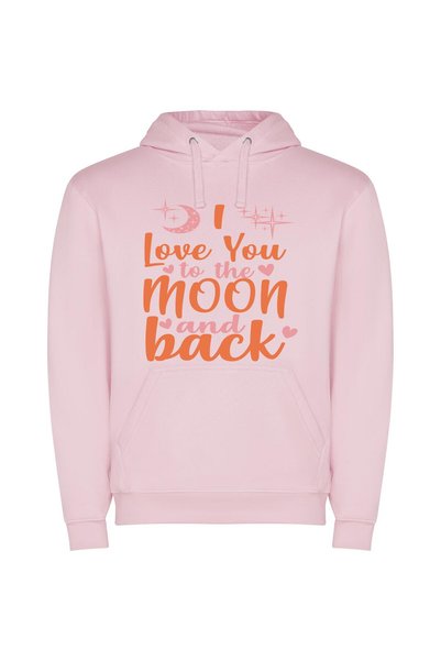 iLovePrints Moonbeam Love Affair Φούτερ με κουκούλα σε χρώμα Ροζ