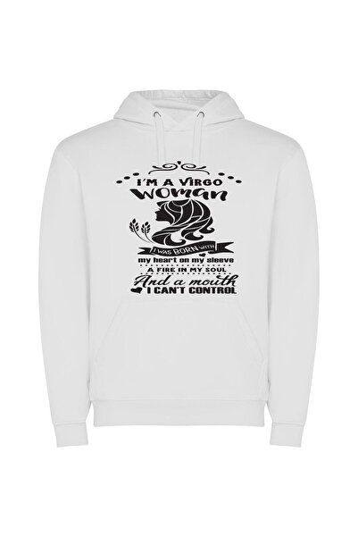 iLovePrints Soulful Virgo: Passionate Silhouette Φούτερ με κουκούλα σε χρώμα ...