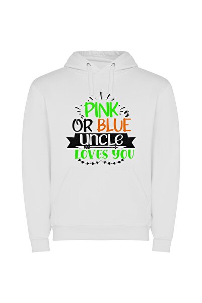 iLovePrints Colorful Love Affair Φούτερ με κουκούλα σε χρώμα Λευκό