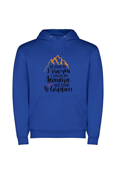 iLovePrints Instant Adventure Spark Φούτερ με κουκούλα σε χρώμα Μπλε