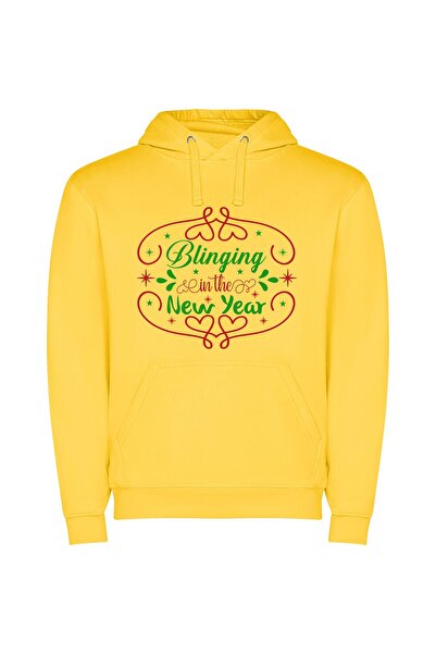 iLovePrints Blinging Brillig Christmas Glisten Φούτερ με κουκούλα σε χρώμα Κί...