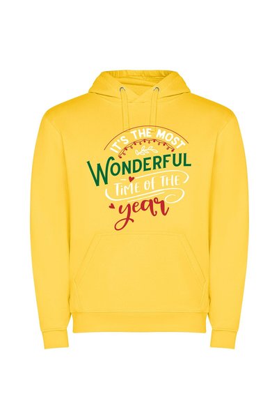 iLovePrints Timeless Wonder: 30 Years Φούτερ με κουκούλα σε χρώμα Κίτρινο