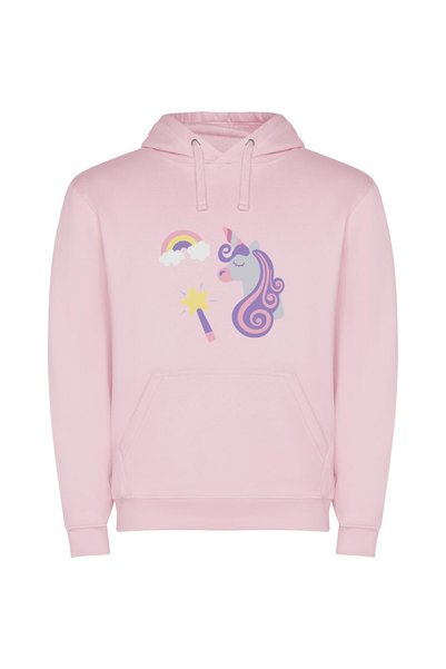 iLovePrints Enchanted Unicorn: Fantasia Φούτερ με κουκούλα σε χρώμα Ροζ