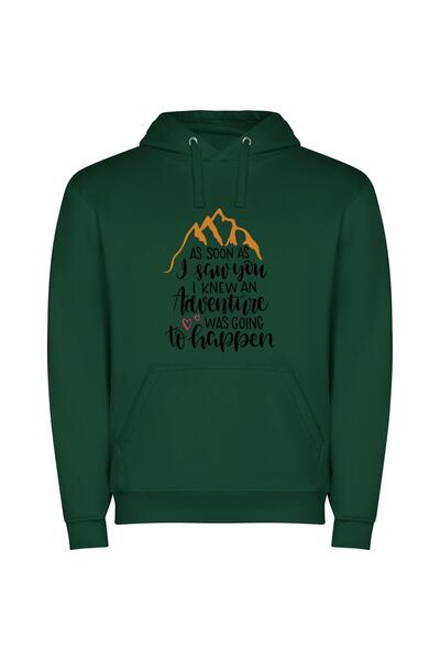 iLovePrints Instant Adventure Spark Φούτερ με κουκούλα σε χρώμα Πράσινο