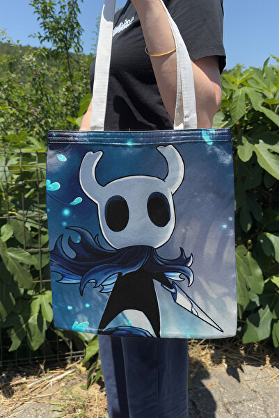 ZipZap حقيبة قماشية مطبوعة على الوجهين من Hollow Knight V1، لعبة فيديو للكمبيوتر