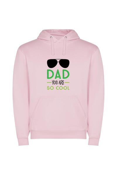 iLovePrints Daddy Cool Vibes Φούτερ με κουκούλα σε χρώμα Ροζ