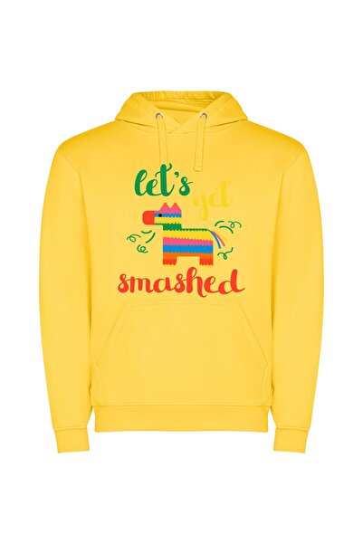 iLovePrints Smashed Pup Illustrator Delight Φούτερ με κουκούλα σε χρώμα Κίτρινο