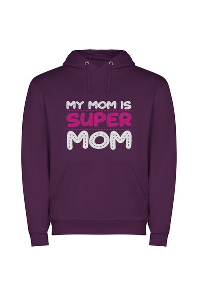 iLovePrints Superb Mom, Forever Wonder Φούτερ με κουκούλα σε χρώμα Μωβ
