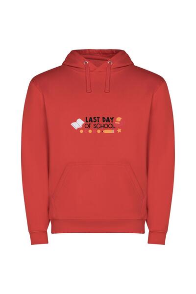 iLovePrints Vintage Academia's Finale Φούτερ με κουκούλα σε χρώμα Κόκκινο