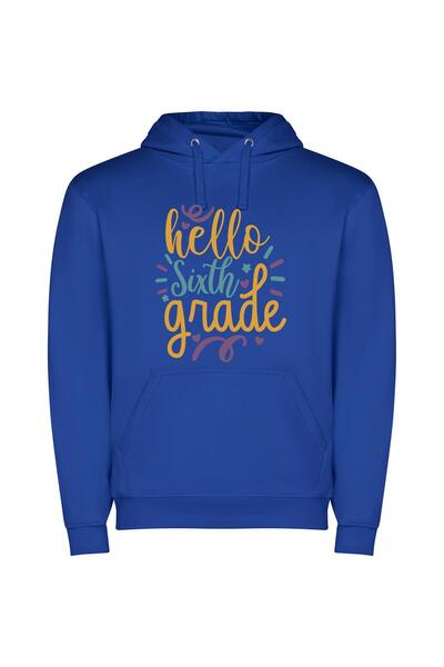 iLovePrints Artistic Greetings: Hello 6th Grade! Φούτερ με κουκούλα σε χρώμα ...