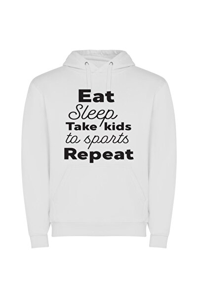 iLovePrints Sleek Sports Night Out Φούτερ με κουκούλα σε χρώμα Λευκό