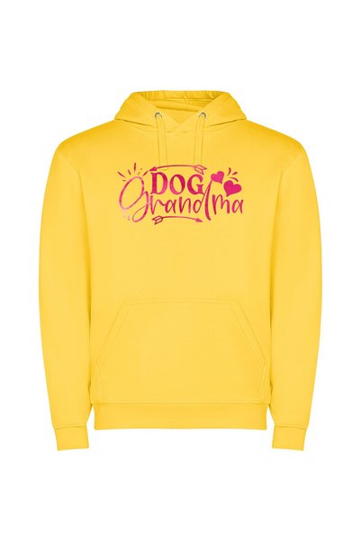 iLovePrints Pink Inked Furry Narrator Φούτερ με κουκούλα σε χρώμα Κίτρινο