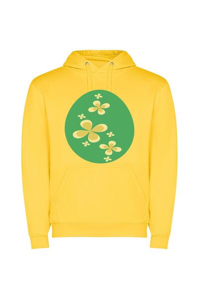 iLovePrints Floral Elegance Φούτερ με κουκούλα σε χρώμα Κίτρινο
