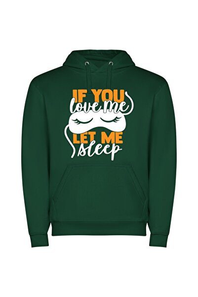 iLovePrints Orange Letters: Dressing Harmony Φούτερ με κουκούλα σε χρώμα Πράσινο