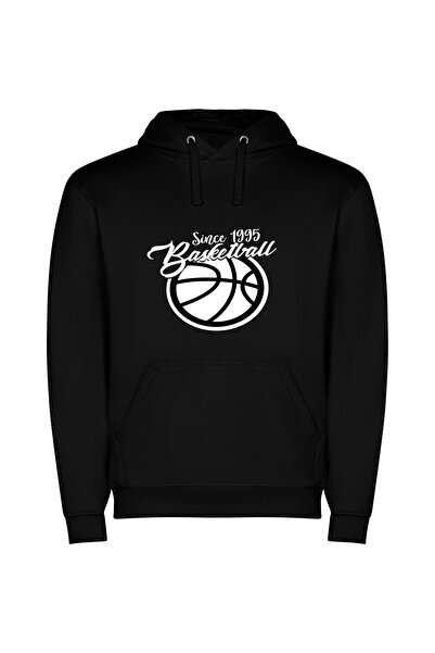 iLovePrints B&W Dribble Snapshot Φούτερ με κουκούλα σε χρώμα Μαύρο