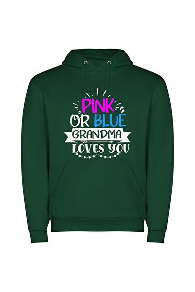 iLovePrints Colorful Love from Grandma Φούτερ με κουκούλα σε χρώμα Πράσινο
