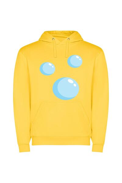 iLovePrints Airy Bubble Symphony Φούτερ με κουκούλα σε χρώμα Κίτρινο