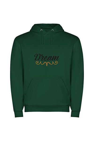 iLovePrints Ink-Black Dream Magic Φούτερ με κουκούλα σε χρώμα Πράσινο