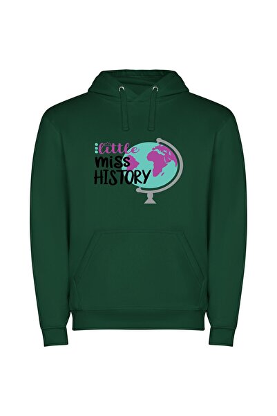 iLovePrints Miss History's Mini Globe Φούτερ με κουκούλα σε χρώμα Πράσινο