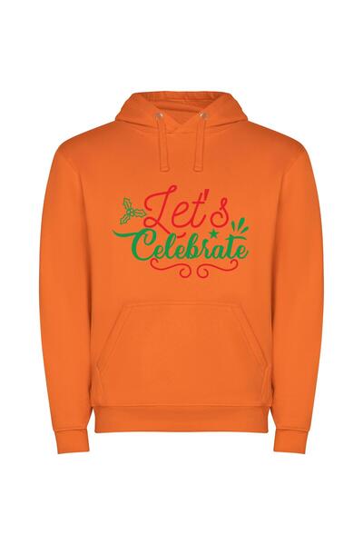 iLovePrints Colorful Adobe Celebration Φούτερ με κουκούλα σε χρώμα Πορτοκαλί