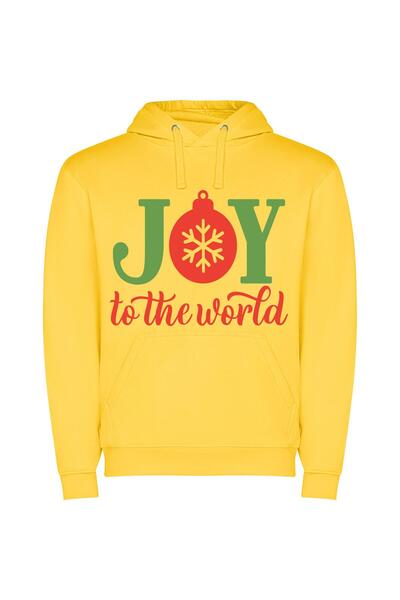 iLovePrints Blissful Holiday Delights Φούτερ με κουκούλα σε χρώμα Κίτρινο