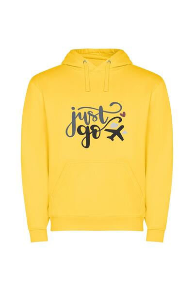 iLovePrints Journey Skyward: Minimalist Illustration Φούτερ με κουκούλα σε χρ...